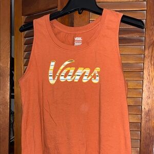 Vans Rusty Orange Tank Top with Logo